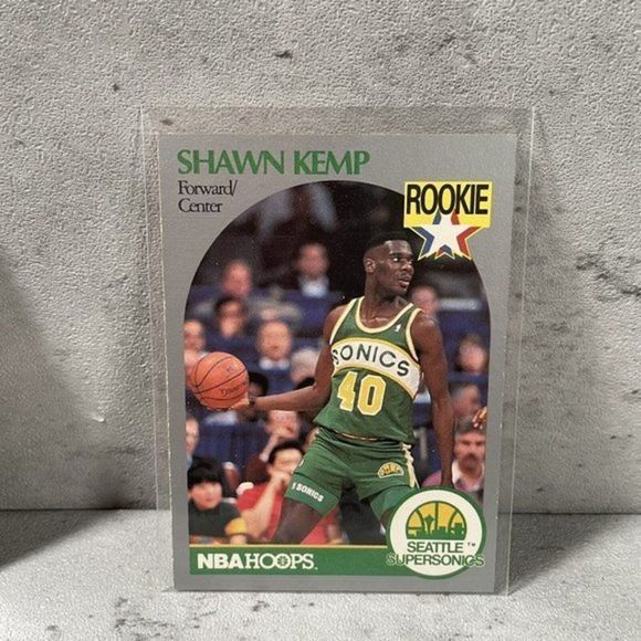 Vlade Divac Shawn Kemp‎ Rookie Card 1990-91 NBA Hoops #154 #179 RC Lot Of 2 - Picture 4 of 4